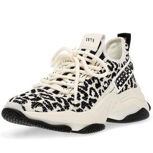 Steven Madden Women’s Bling Rhinestone Leopard Maxima Sneaker, Sz 9.5